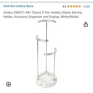 Umbra jewelry stand - Marble and brushed nickel